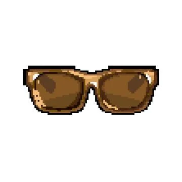 Guy sunglasses men pixel art vector illustration Illustrazione stock
