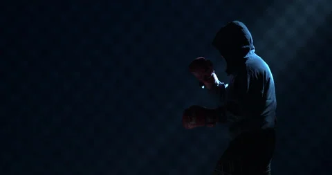 The guy trains hard Stock Footage 181856077