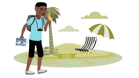 The guy is traveling. Walk. Impression. Different places. Colored background. Stock Footage 235884917