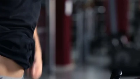 Guy on the treadmill Stockbeeldmateriaal 76459145