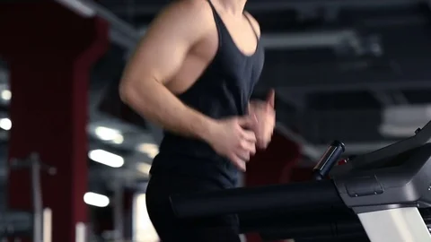 Guy on the treadmill Stock Footage 76459485