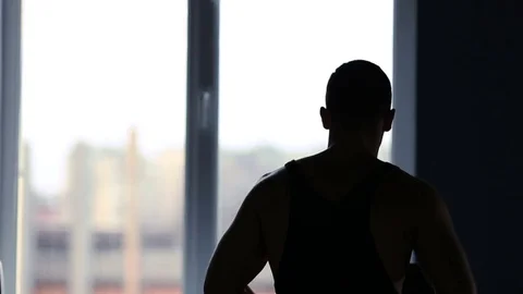 Guy on the treadmill Stock Footage