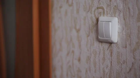 Guy turns on the light , but it is not included Stock Footage 48932220