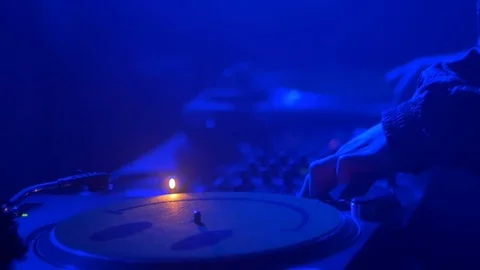 Guy twists the DJ keyboard Stock Footage 81783345