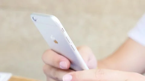 A guy is typing on his smartphone Stock Footage 58606582