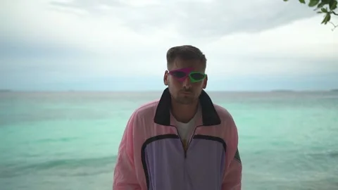 The guy is an unusual freak Stock Footage 146888076