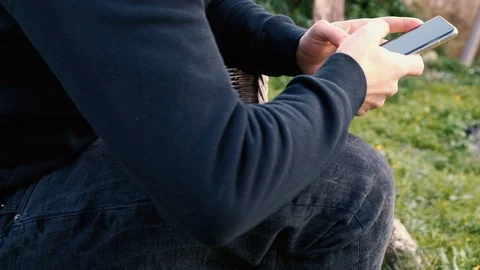 Guy using smartphone, social network addiction,web communication texting concept Stock Footage 122860468