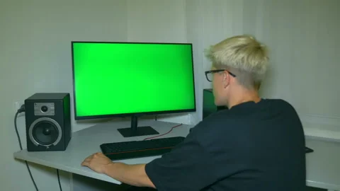 Guy is very disappointed with what is shown on the computer screen. Stock Footage 204947087