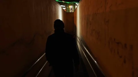 Guy is walking right down the corridor Stock Footage 80468422