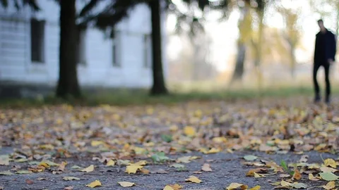 The guy walks along the street. Guy alone. men Stock Footage 130165225