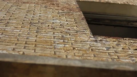 Guy walks through an abandoned building Stock Footage 130740201