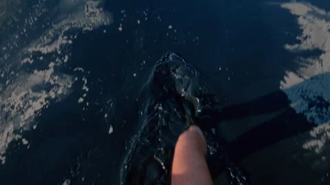 The guy walks through the healing mud with trace elements.From the first person. Video stock 316839800