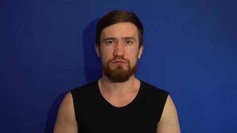 The guy was thinking, thinking Stock Footage 124465729