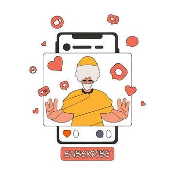 The guy was upset because of the lack of likes in social networks. Dependence Stock Illustration