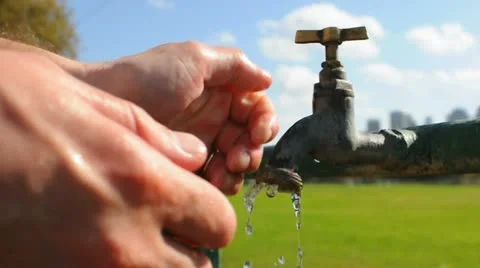 Guy washing hands Stock Footage 20510394