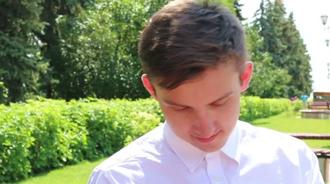 The guy wears a red bow tie Stock Footage 65051060