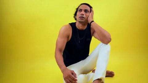 Guy weeps quietly overcome with deep shame Stock-Footage 307898603