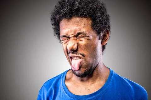 Guy who makes grimaces Foto stock