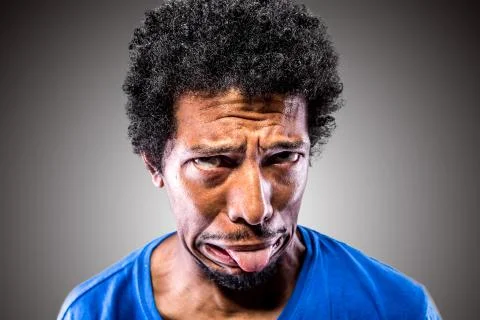 Guy who makes grimaces 스톡 사진