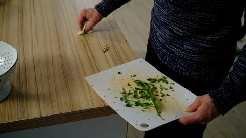 Guy wipes the kitchen table Stock Footage 127288846