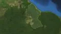 Guyana. 3d earth in space - zoom in on Guyana contoured on green 4k 4k or 4k+ Resolution