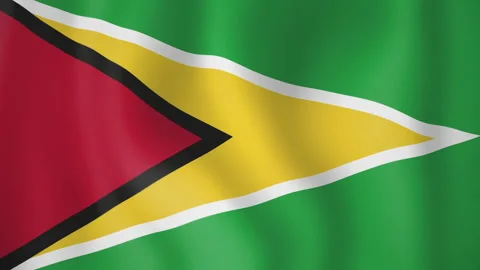 Guyana animated flag. Seamless loop. 4K Stock Footage 145441216