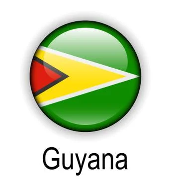 Guyana ball flag 스톡 일러스트