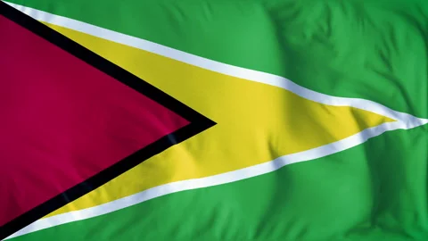 GUYANA COUNTRY FLAG Video stock 282359634