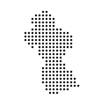 Guyana dotted vector map Illustrazione stock
