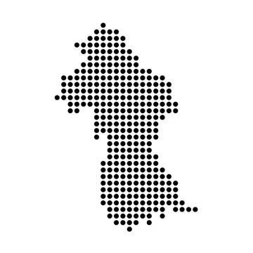 Guyana dotted vector map Illustrazione stock