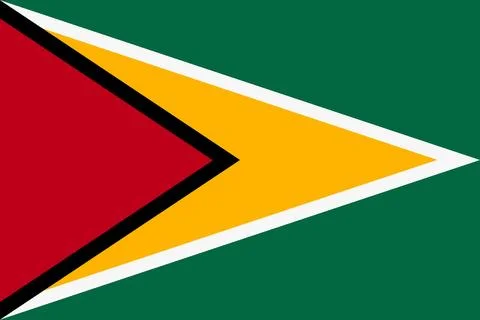 Guyana flag background flag illustration red yellow green star black Stock Illustration