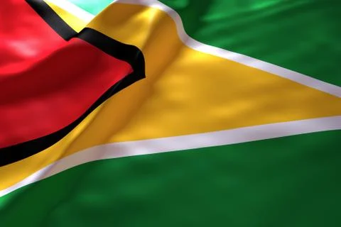 Guyana flag background Stock Illustration