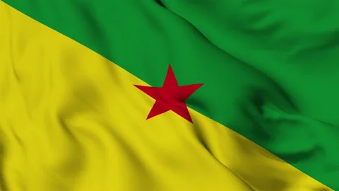 Guyana flag gently waving in the wind Video stock 140220684