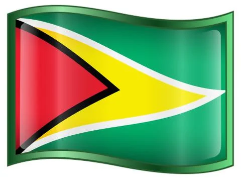 Guyana flag icon. Illustration