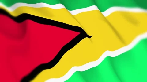 Guyana Flag Seamless Loop 4k 60fps on Sky Background Stock Footage 340347611