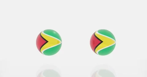 Guyana flag symbol Stock Footage 195283389