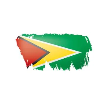 Guyana flag, vector illustration on a white background. Stock Illustration