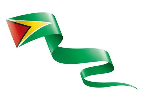 Guyana flag, vector illustration on a white background Stock Illustration