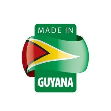 Guyana flag, vector illustration on a white background Guyana national fla... Stock Photos
