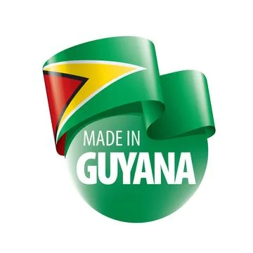Guyana flag, vector illustration on a white background Guyana national fla... Stock Photos