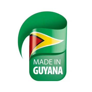 Guyana flag, vector illustration on a white background Guyana national fla... Stock Photos