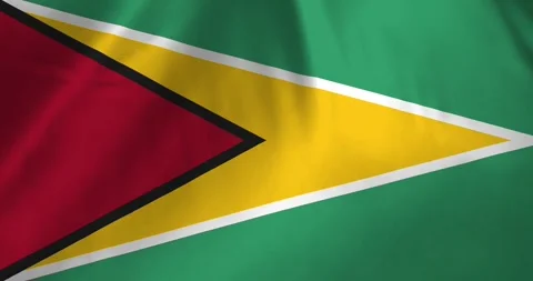 Guyana flag waving with the wind background loop video animation Video stock 327172030
