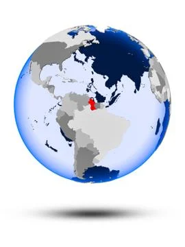 Guyana on globe Stock Illustration