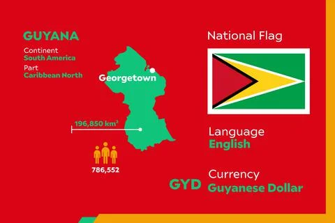 Guyana Infographic Stock Illustration