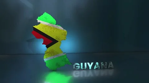 Guyana Map Stock Footage 283080472