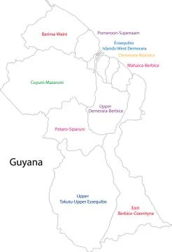 Guyana map Stock Illustration
