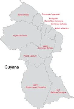 Guyana map Stock Illustration