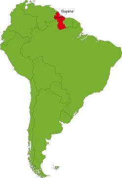 Guyana map Stock Illustration