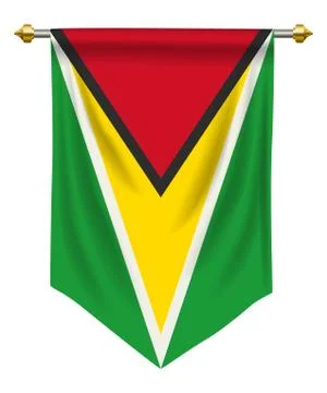 Guyana Pennant Stock Illustration