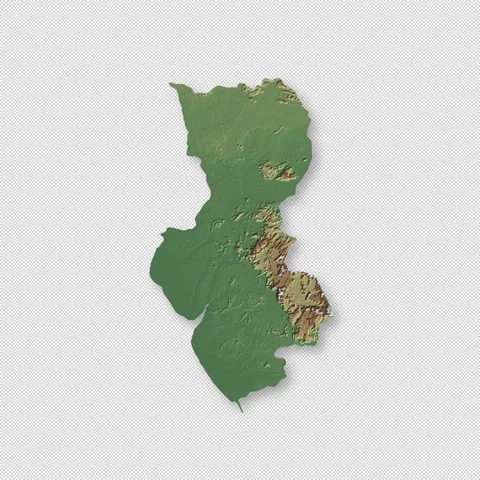 Guyana Rotating 3D Relief Map Seamless Loop, Alpha Channel 4K 스톡 동영상 340715516